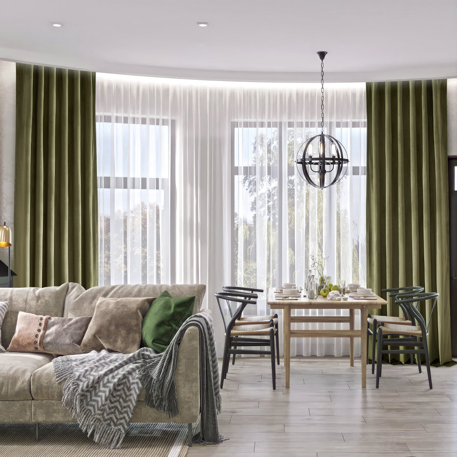 Jainmy Velvet Curtains 84 Inches for Living Room Bedroom Soft Room Darkening Thermal Insulated Back Tab Curtains Drapes,2 Panels