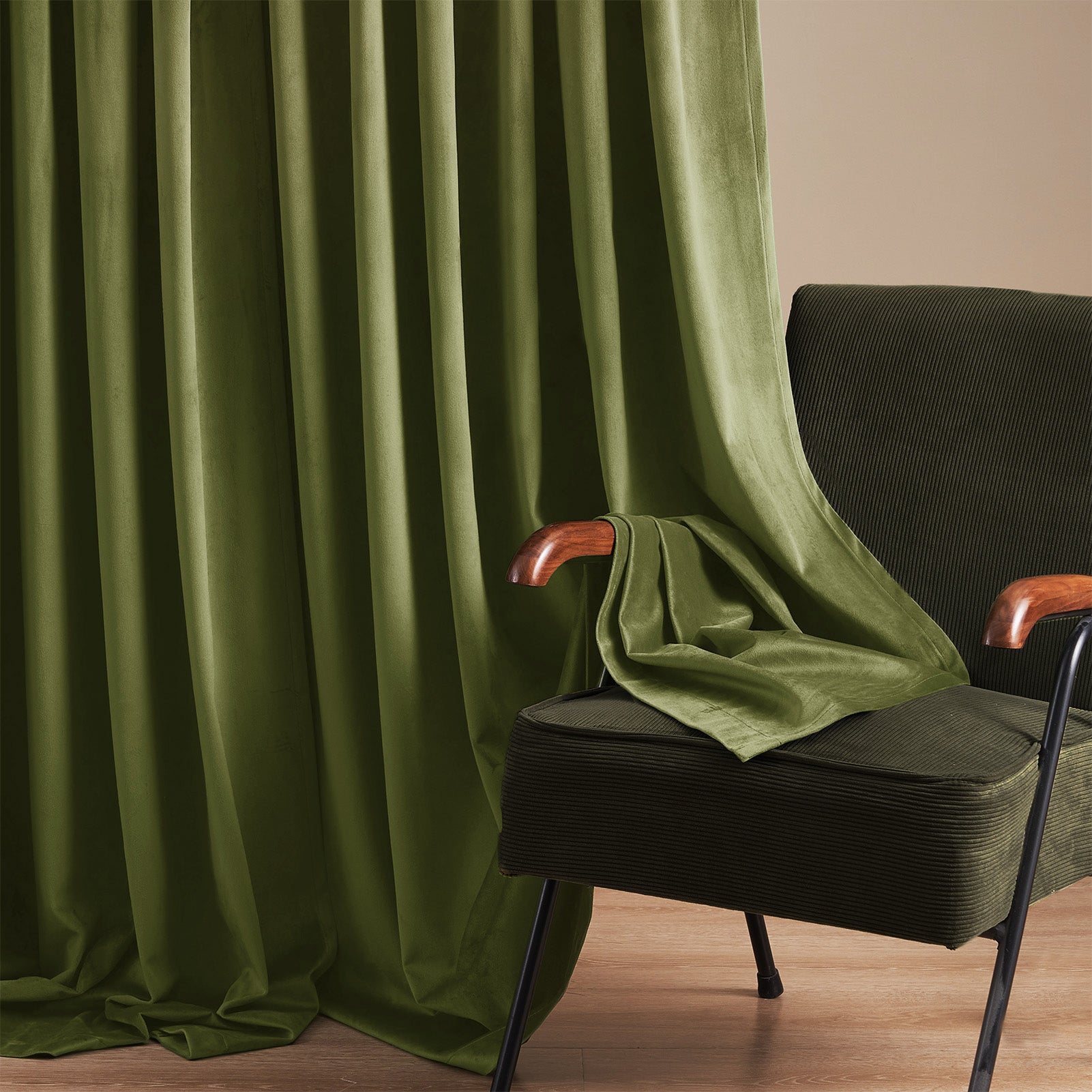 Jainmy Velvet Curtains 84 Inches for Living Room Bedroom Soft Room Darkening Thermal Insulated Back Tab Curtains Drapes,2 Panels