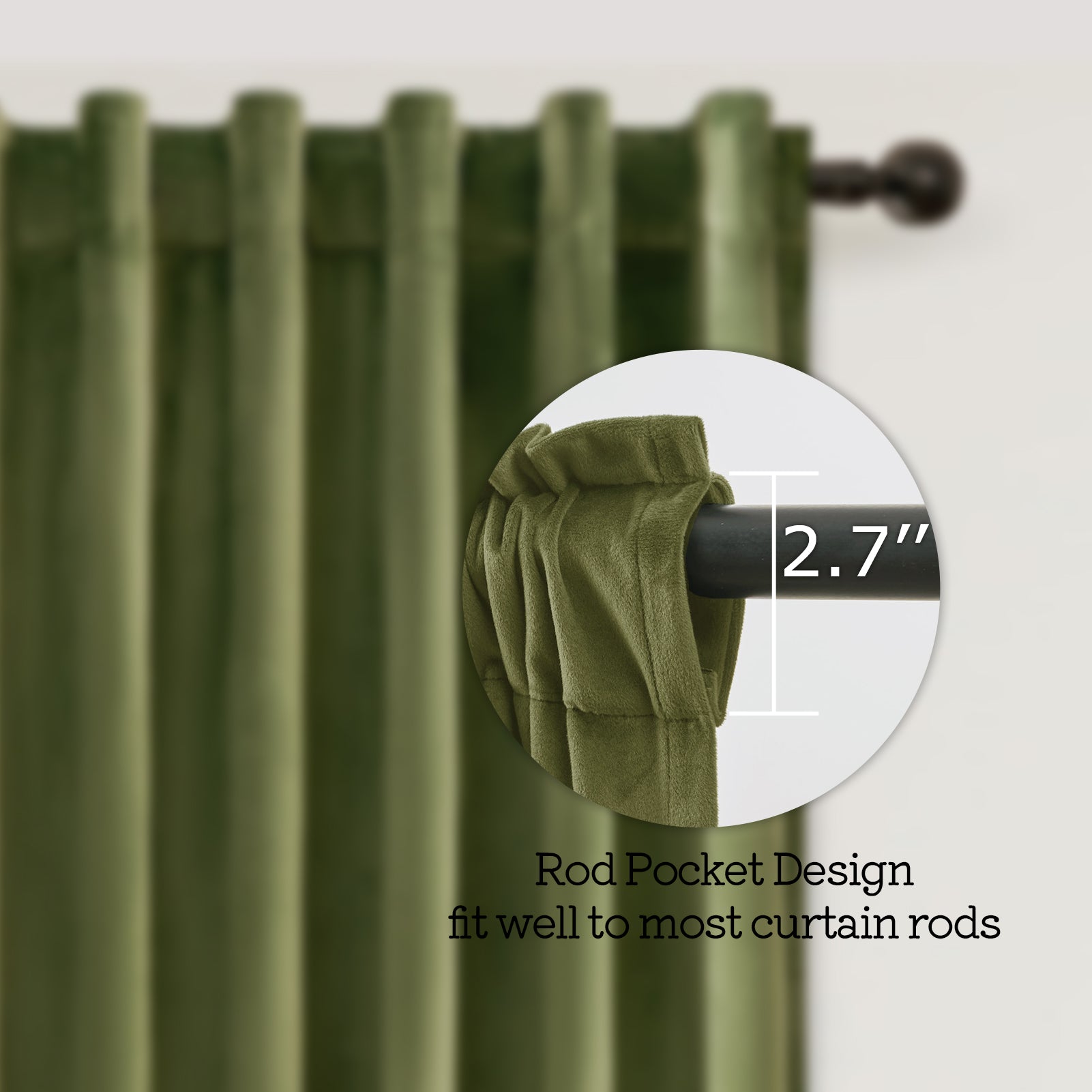 Jainmy Velvet Curtains 84 Inches for Living Room Bedroom Soft Room Darkening Thermal Insulated Back Tab Curtains Drapes,2 Panels