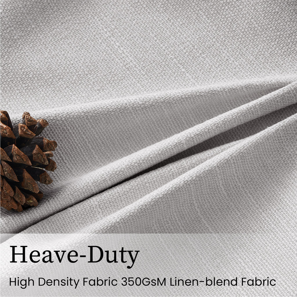 Jainmy Total Blackout Pinch Pleated Curtain for Livingroom Bedroom,Faux Linen Light Blocking Room Darkening Drapes,2 Panels Set