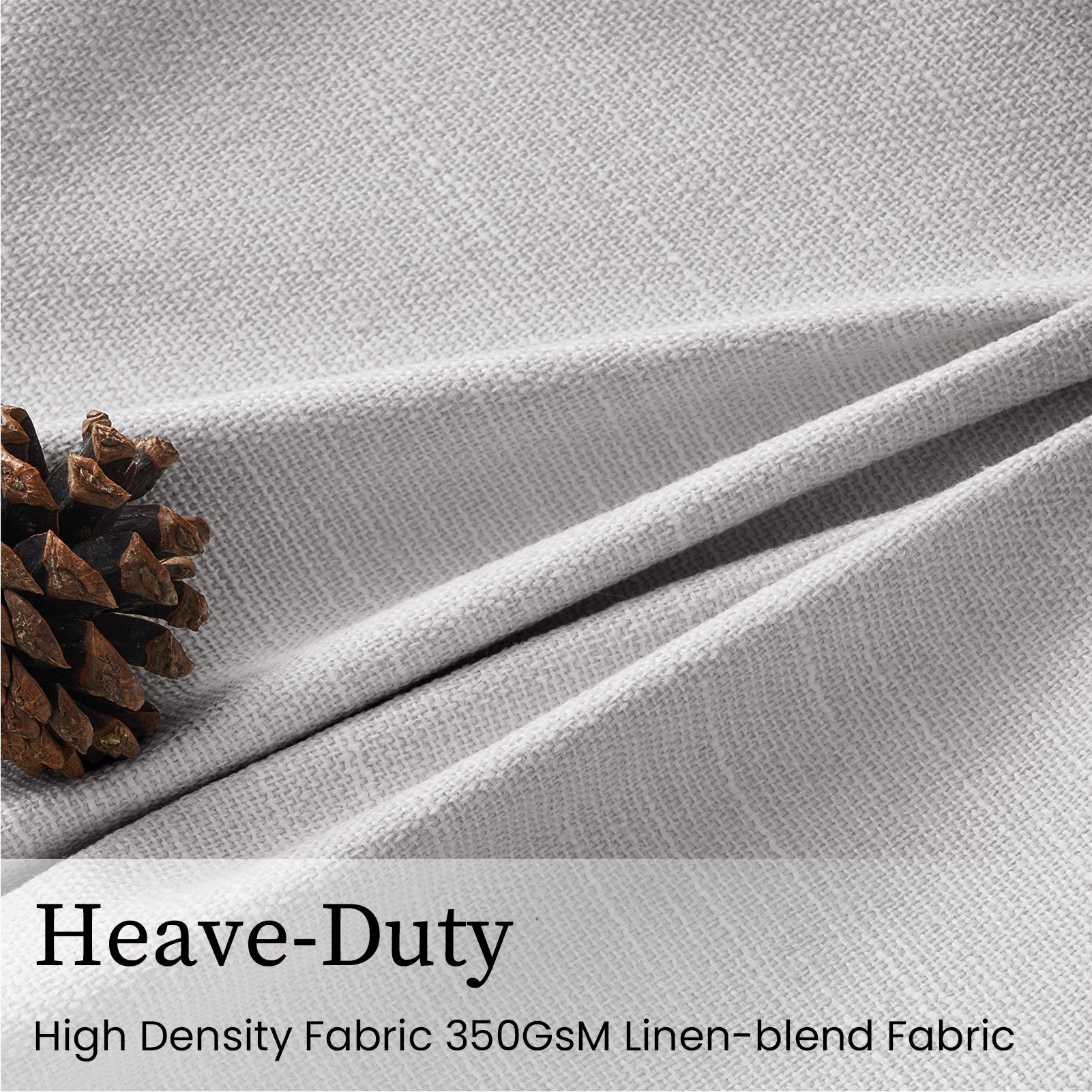 Jainmy Total Blackout Pinch Pleated Curtain for Livingroom Bedroom,Faux Linen Light Blocking Room Darkening Drapes,2 Panels Set
