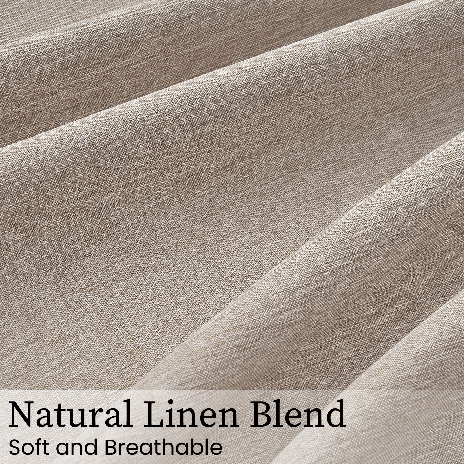 Jainmy Pinch Pleated Curtains for Bedroom Living Room, Light Filtering Farmhouse Drapes with Hooks Memory Trained Pleated Semi Sheer Curtain,2 Panels
