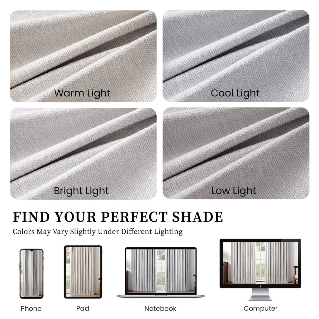 Jainmy Total Blackout Pinch Pleated Curtain for Livingroom Bedroom,Faux Linen Light Blocking Room Darkening Drapes,2 Panels Set